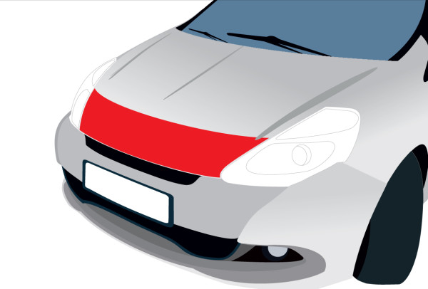 Streifen Motorhaube, transparent für Hyundai Kona 5-türer (ab 01/21) Typ OS 1.Facelift