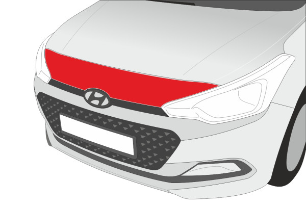 Streifen Motorhaube, transparent für Hyundai i20 Limousine (ab 10/20) Typ BC 3